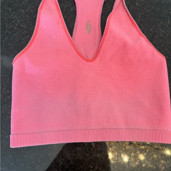 FP Movement by Free People Pink Ribbed Racerback Top - Picture 4 of 5